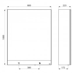 Plan armoire miroir 3 fonctions DELABIE 510208 Miroir, sèche-mains et distributeur de savon