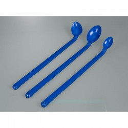 Consommable de laboratoire | Cuillère à échantillon coudée poignée longue bleue PS Bürkle 5378-5011 | BUR-5378-5011