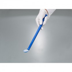 Consommable de laboratoire | Cuillère à échantillon coudée poignée longue bleue PS Bürkle 5378-5011 | BUR-5378-5011