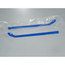 Consommable de laboratoire | Cuillère à échantillon coudée poignée longue bleue PS Bürkle 5378-5011 | BUR-5378-5011