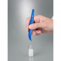 Consommable de laboratoire | Pincette à usage unique bleue pointue/coudée PS Burkle | BUR-5378-1050_1