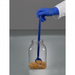 Cuillère à échantillon coudée détectable poignée longue bleue PS Burkle 5378-5012