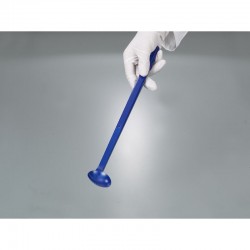 Cuillère à échantillon coudée détectable poignée longue bleue PS Burkle 5378-5012