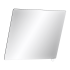 Miroir inclinable avec poignée DELABIE 5 modèles dimensions 500 x 600 mm : Poignée  miroir:Poignée Nylon HR brillante blanche