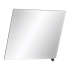 Miroir inclinable avec poignée DELABIE 5 modèles dimensions 500 x 600 mm : Poignée  miroir:Poignée ABS noir mat