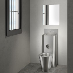 Accessoires robinetterie  | Miroir incassable - inox - H. 600 mm - DELABIE - 3458