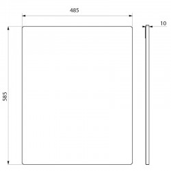 Accessoires robinetterie  | Miroir incassable inox H. 600 mm DELABIE 3458 | DEL-3458