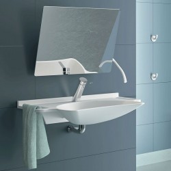 Miroir inclinable avec levier long ergonomique DELABIE 510201N dimensions 500 x 600 mm