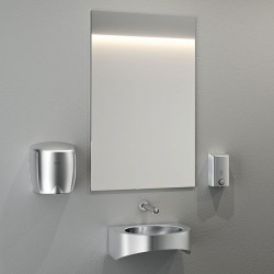 Accessoires robinetterie  | Miroir incassable inox H. 1000 mm DELABIE 3459 | DEL-3459
