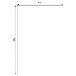 Accessoires robinetterie  | Miroir incassable inox autocollant H. 600 mm DELABIE 3453 | DEL-3453
