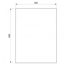 Accessoires robinetterie  | Miroir mural rectangulaire verre 380 x 480 mm DELABIE 3451 | DEL-3451