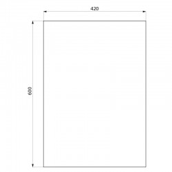 Accessoires robinetterie  | Miroir mural rectangulaire verre 500 x 750 mm DELABIE 3454 | DEL-3454