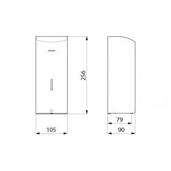 Distributeur EPI | Distributeur de savon mural 1 litre Inox 304 noir mat DELABIE 512066BK | DEL-512066BK