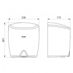 Sèche-mains  | Sèche-mains à air pulsé HIGHFLOW Inox 304 noir mat DELABIE 510622BK | DEL-510622BK