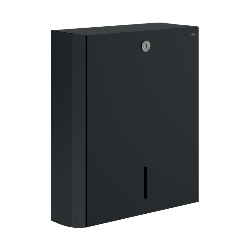 Distributeur EPI | Distributeur d'essuie-mains Époxy noir mat DELABIE 510601S pour essuie-mains enchevêtrés | DEL-510601BK