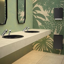 Distributeur | Distributeur d'essuie-mains Époxy noir mat pour essuie-mains enchevêtrés DELABIE 510601S | DEL-510601BK