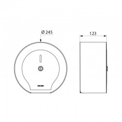 Distributeur | Distributeur de papier toilette grand modèle 200 m Inox 304 noir mat DELABIE 510911BK | DEL- 510911BK