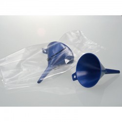 Consommable de laboratoire | Entonnoir à liquide détectable jetable bleu PS 100 mm Bürkle 5378-6004 | BUR-5378-6004