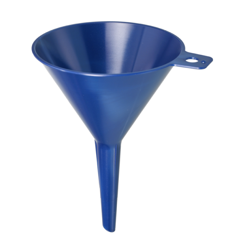 Consommable de laboratoire | Entonnoir à liquide détectable jetable bleu PS 100 mm Bürkle 5378-6004 | BUR-5378-6004