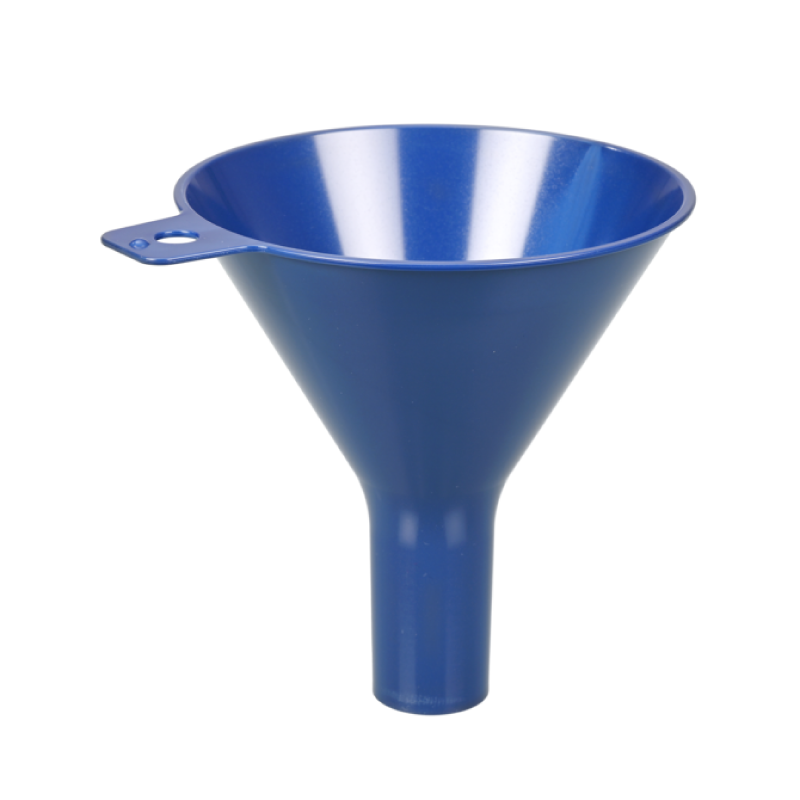 Usage unique  | Entonnoir à poudre détectable jetable bleu PS 100 mm Bürkle 5378-6008 | BUR-5378-6008