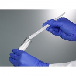 Spatule à poudre micro stérile et non stérile blanche PS Burkle