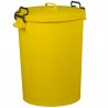 Poubelle en Polypropylène 110 litres 4 couleurs PD110 : Couleur:jaune