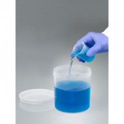 Flacon de laboratoire | Pots transparents avec couvercle à vis de 250 à 1000 ml PP Bürkle | BUR-6202-0250