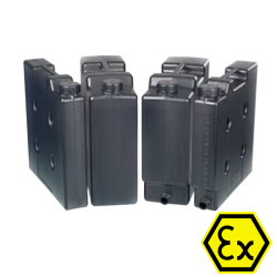 Bidon de faible encombrement conducteur PE-HD Bürkle