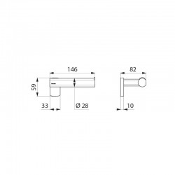 Porte-papier toilette mural à rouleau Be-Line® DELABIE 511966BK