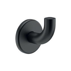 Patère virgule Inox noir mat, modèle court DELABIE 4043BK