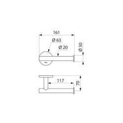 Porte-papier toilette mural à rouleau DELABIE 510083BK