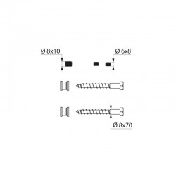 Robinetterie et douchette | Kit de fixation pour barres Be-Line® DELABIE 5119FIX | DEL-5119FIX