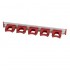 Rail aluminium 515 mm 5 supports de 20 à 30 mm  7 couleurs HD6 : Couleur:Rouge