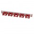 Rails aluminium 5 crochets 515 mm  | 7 couleurs HD6 : Couleur:Rouge