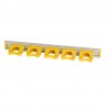 Rails aluminium 5 crochets 515 mm  | 7 couleurs HD6 : Couleur:jaune