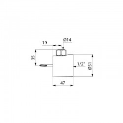 Robinetterie et douchette | Raccord applique renforcé pour TEMPOMATIC 3 et 4 DELABIE 841215 | DEL-841215