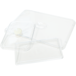 Bol et boîte inox | Couvercle de cuvette à instruments 500 à 1000 ml PS transparent Bürkle | BUR-4230-2051_1