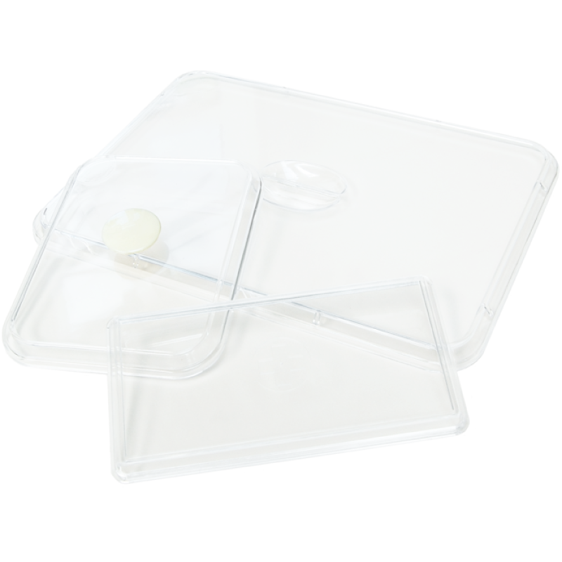 Bol et boîte inox | Couvercle de cuvette à instruments 500 à 1000 ml PS transparent Bürkle | BUR-4230-2051_1