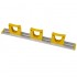 Rails aluminium 3 crochets 515 mm  | 7 couleurs HD7 : Couleur:jaune