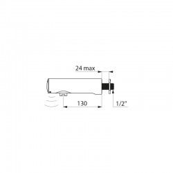 Robinet de lavabo automatique TEMPOMATIC 4 inox DELABIE 443426