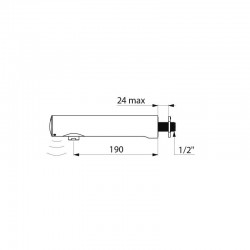 Robinet de lavabo automatique TEMPOMATIC 4 inox pour panneau de 1 à 24 mm 6V DELABIE 443426