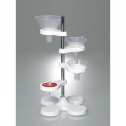 Ustensiles | Support entonnoir pour quatre entonnoirs PP Burkle 9622-0400 | BUR-9622-0400