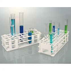 Support tubes à essais et pipettes | Portoir pour tubes à essai de 16 à 25 tubes PP Burkle | BUR-9635-0021_1