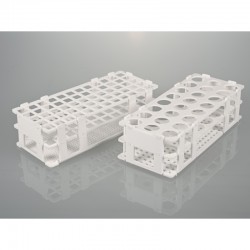 Support tubes à essais et pipettes | Portoir pour tubes à essai de 16 à 25 tubes PP Burkle | BUR-9635-0021_1