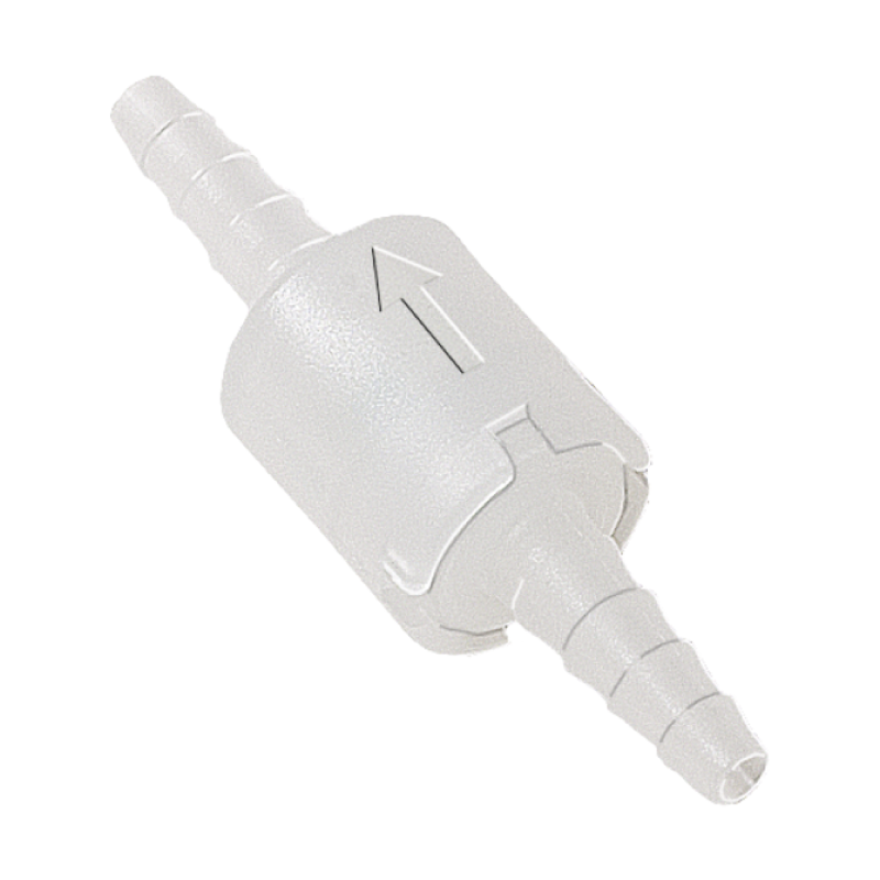 Raccord de laboratoire  | Clapet anti-retour avec embouts coniques flèche de direction en relief PP Burkle | BUR-8714-0060_1