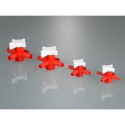 Verrerie de Laboratoire | Vanne trois voies PP/PE et PVDF Bürkle | BUR-8606-0060_1