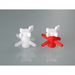 Verrerie de Laboratoire | Vanne trois voies PP/PE et PVDF Bürkle | BUR-8606-0060_1