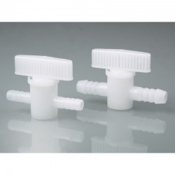 Raccord et tuyau de laboratoire  | Robinet d'arrêt avec embouts PEHD Bürkle | BUR-8614-0007_1