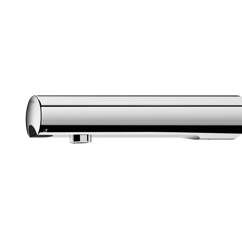 Robinet de lavabo automatique TEMPOMATIC 4 inox pour arrivée d'eau encastrée 230 Volts DELABIE 443500