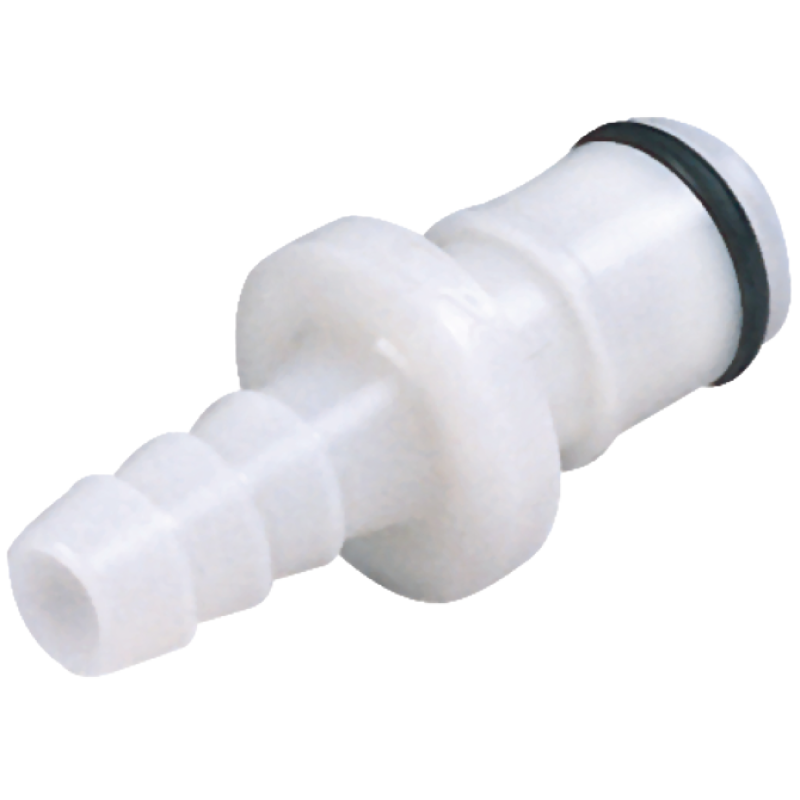 Raccord de laboratoire  | Accouplements à fermeture rapide synthétique (POM) Mâle Tétons avec embouts de tuyaux Burkle | BUR-...